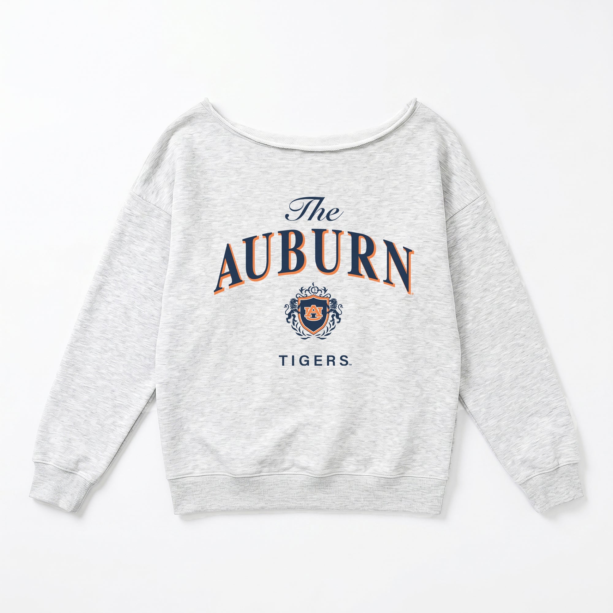 AUBURN TIGERS OFFSIDES ENERGY RELAXED OFF-SHOULDER TOP