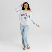 BOISE STATE BRONCOS OFFSIDES ENERGY RELAXED OFF-SHOULDER TOP