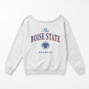 BOISE STATE BRONCOS OFFSIDES ENERGY RELAXED OFF-SHOULDER TOP
