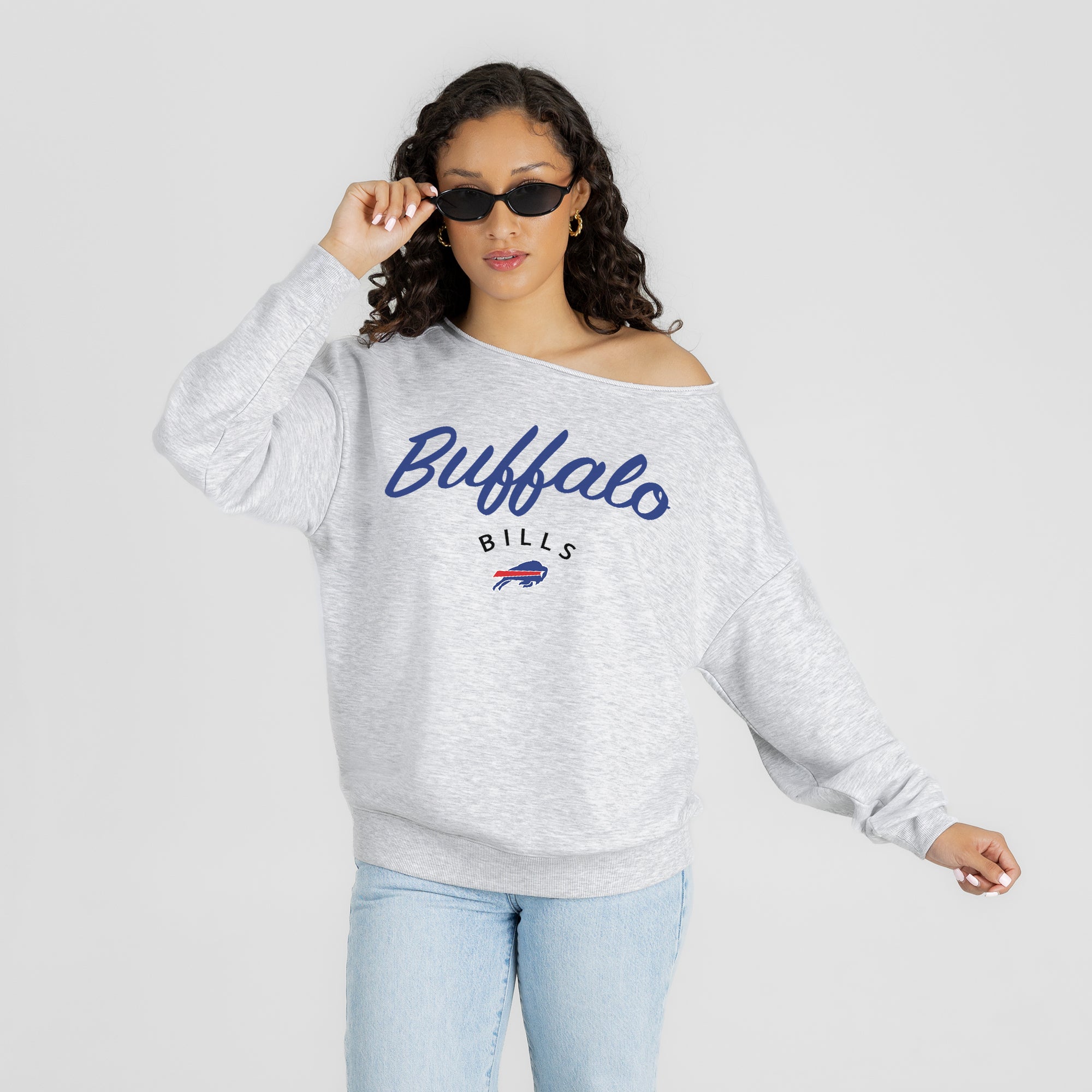 BUFFALO BILLS LEGACY STANDARD RELAXED OFF-SHOULDER TOP