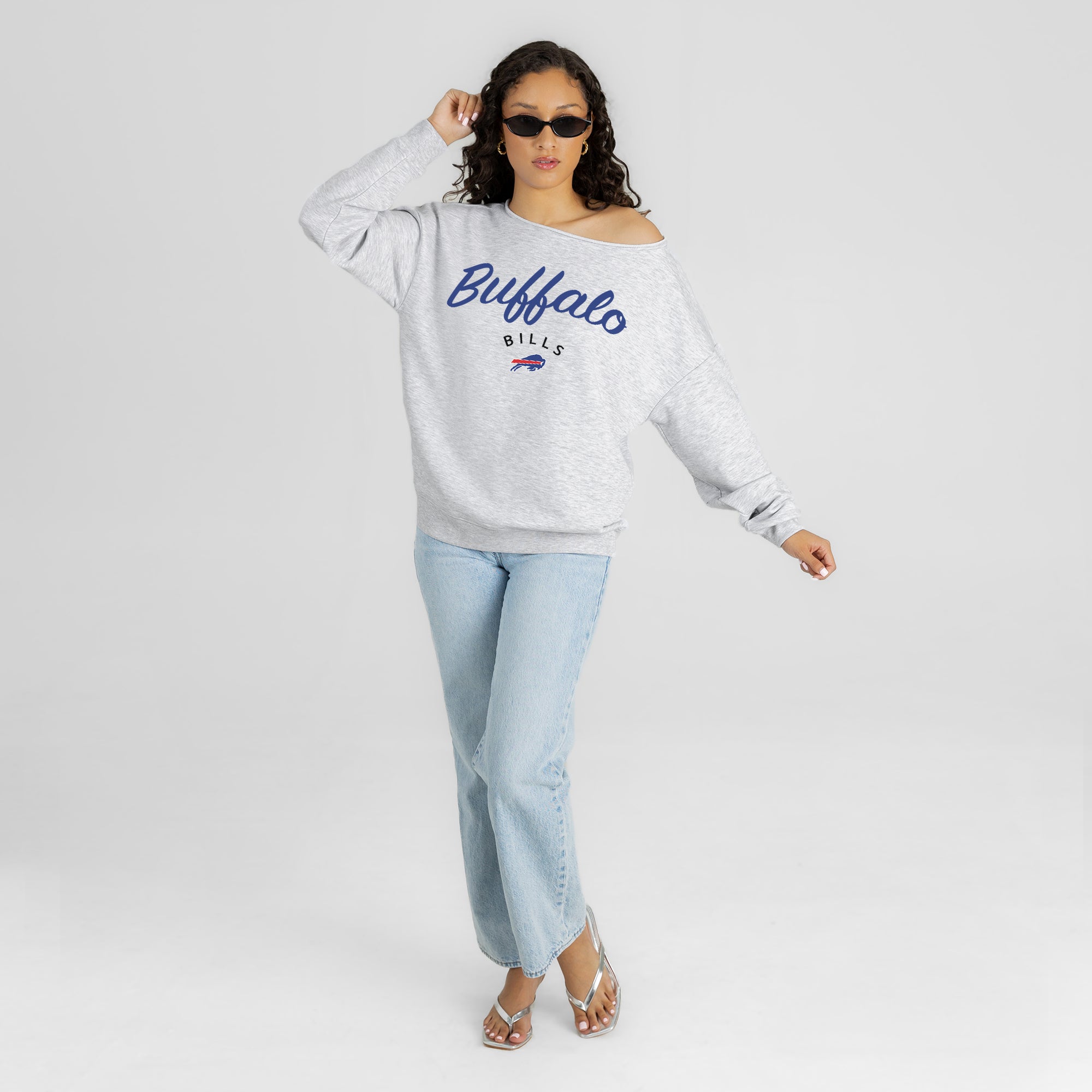 BUFFALO BILLS LEGACY STANDARD RELAXED OFF-SHOULDER TOP