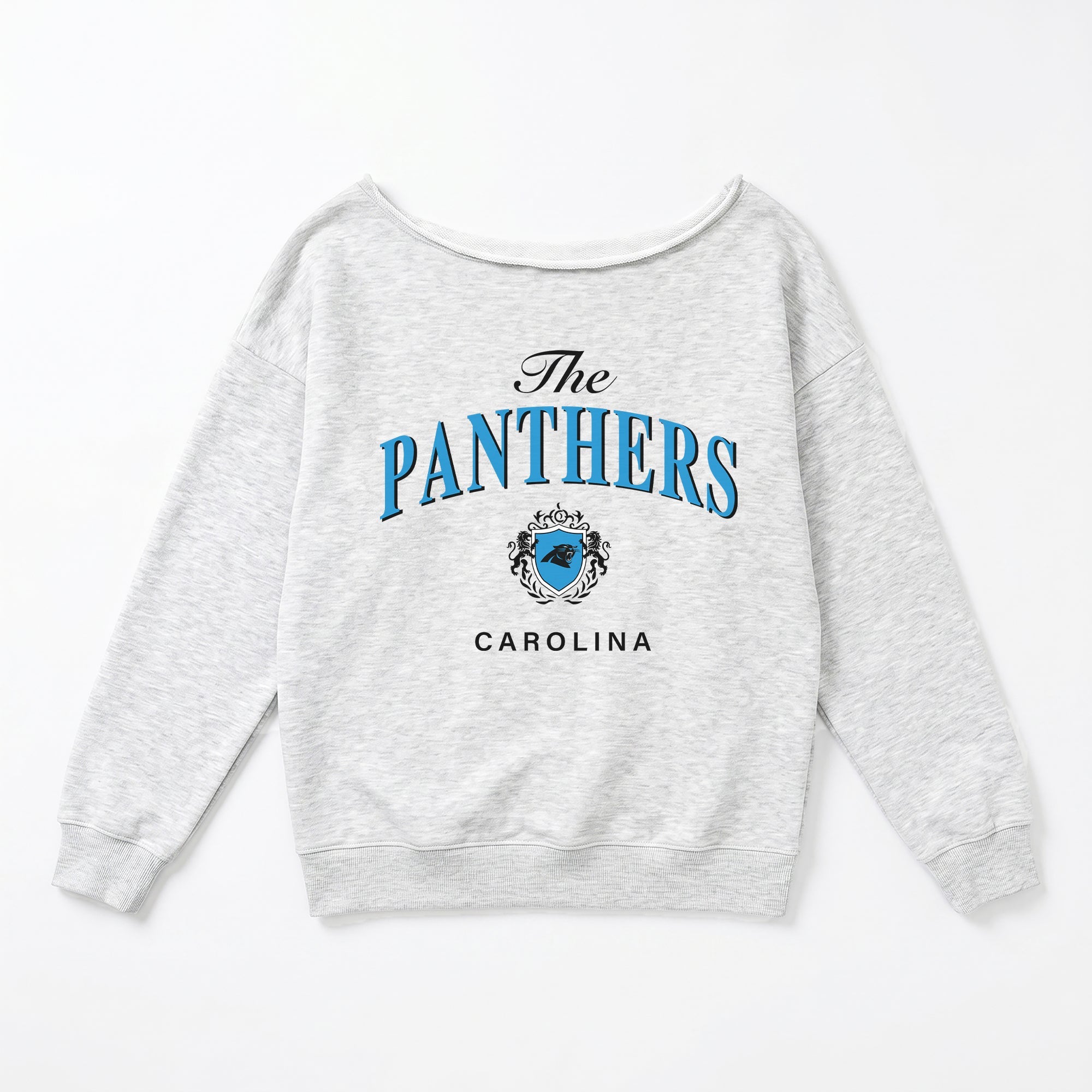 CAROLINA PANTHERS OFFSIDES ENERGY RELAXED OFF-SHOULDER TOP