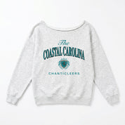 COASTAL CAROLINA CHANTICLEERS OFFSIDES ENERGY RELAXED OFF-SHOULDER TOP