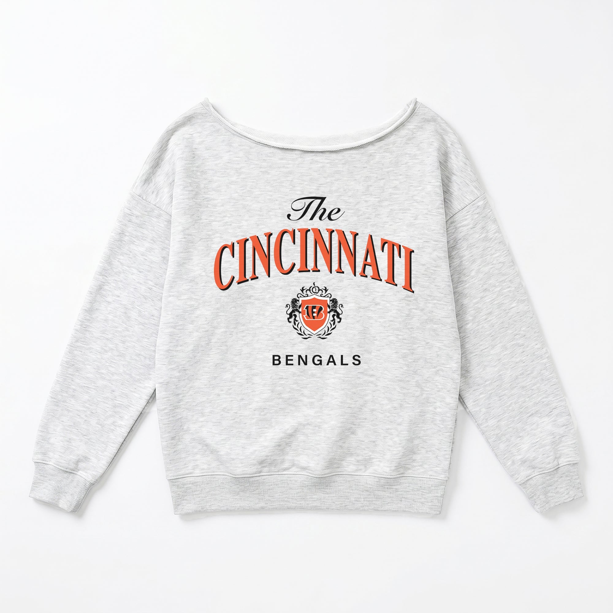 CINCINNATI BENGALS OFFSIDES ENERGY RELAXED OFF-SHOULDER TOP