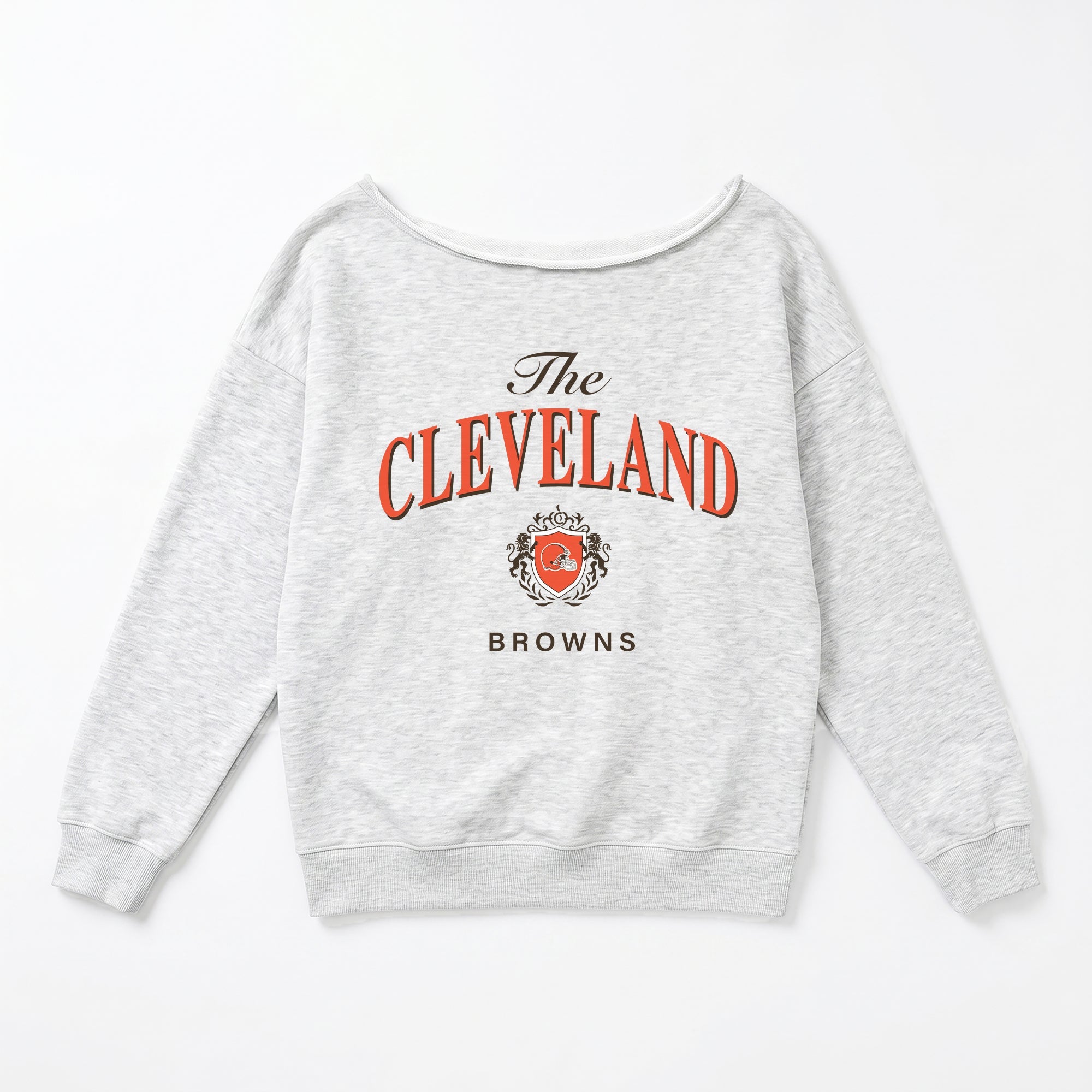 CLEVELAND BROWNS OFFSIDES ENERGY RELAXED OFF-SHOULDER TOP
