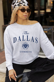 DALLAS COWBOYS OFFSIDES ENERGY RELAXED OFF-SHOULDER TOP
