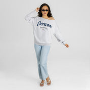 DENVER BRONCOS LEGACY STANDARD RELAXED OFF-SHOULDER TOP