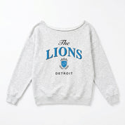 DETROIT LIONS OFFSIDES ENERGY RELAXED OFF-SHOULDER TOP