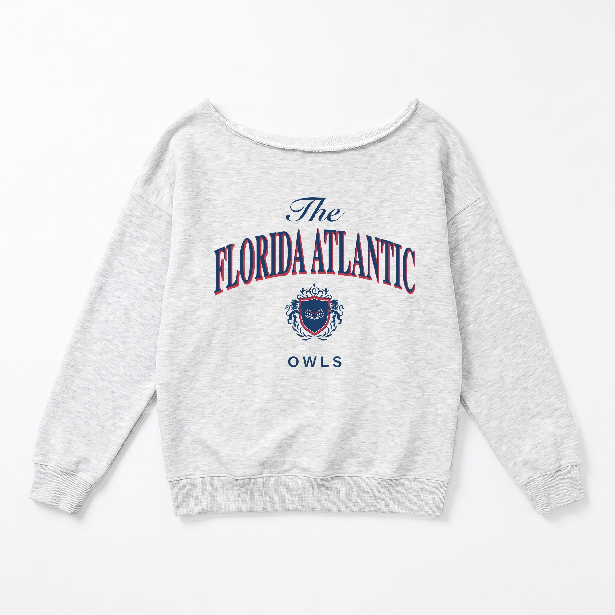 FLORIDA ATLANTIC OWLS OFFSIDES ENERGY RELAXED OFF-SHOULDER TOP