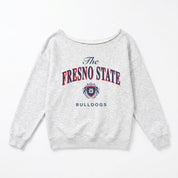 FRESNO STATE BULLDOGS OFFSIDES ENERGY RELAXED OFF-SHOULDER TOP