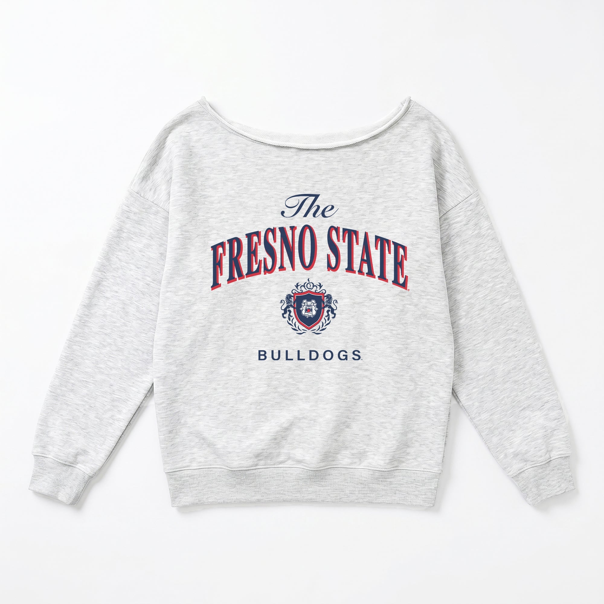 FRESNO STATE BULLDOGS OFFSIDES ENERGY RELAXED OFF-SHOULDER TOP