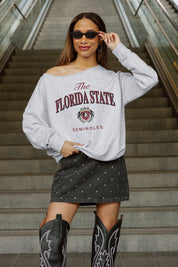 FLORIDA STATE SEMINOLES OFFSIDES ENERGY RELAXED OFF-SHOULDER TOP