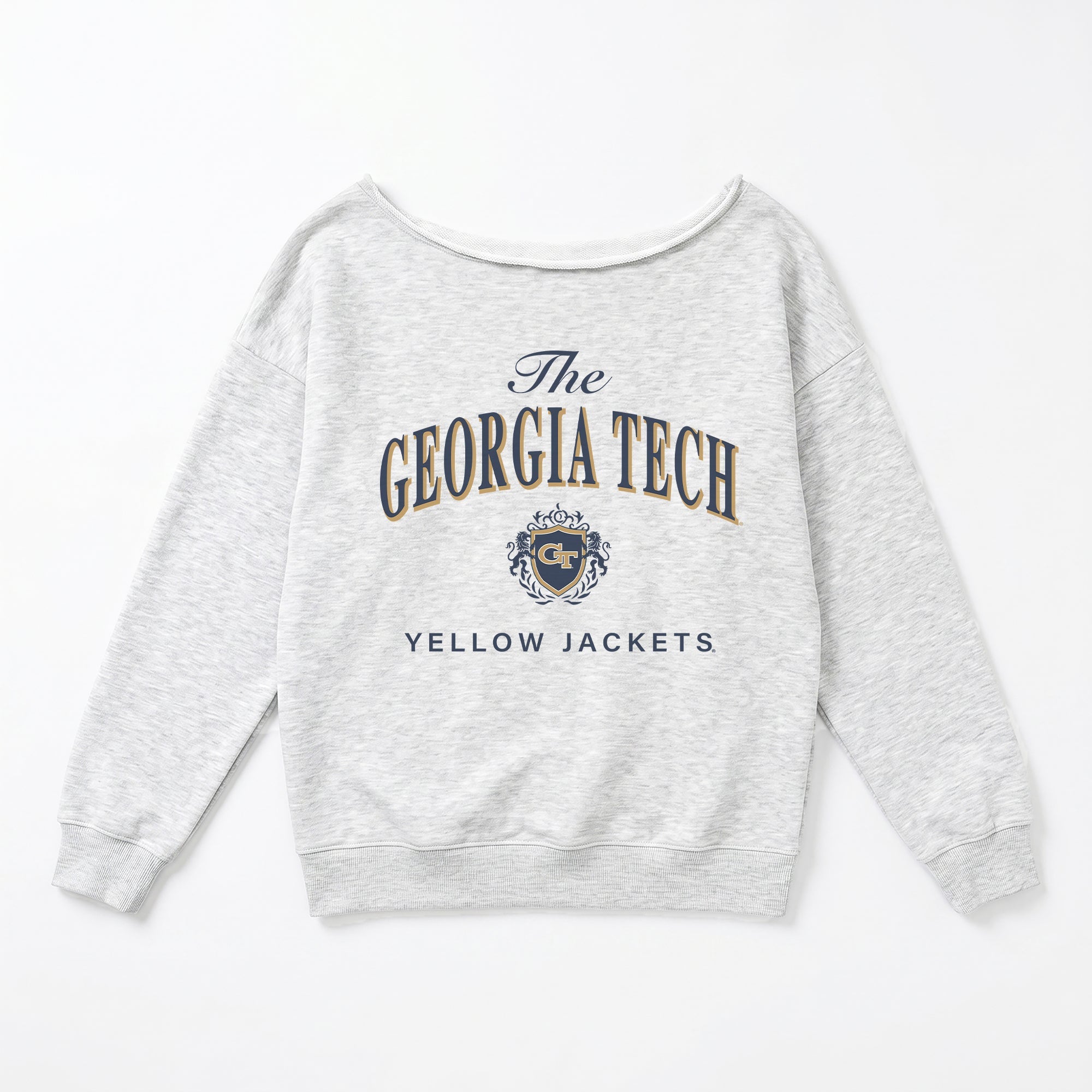 GEORGIA TECH YELLOW JACKETS OFFSIDES ENERGY RELAXED OFF-SHOULDER TOP