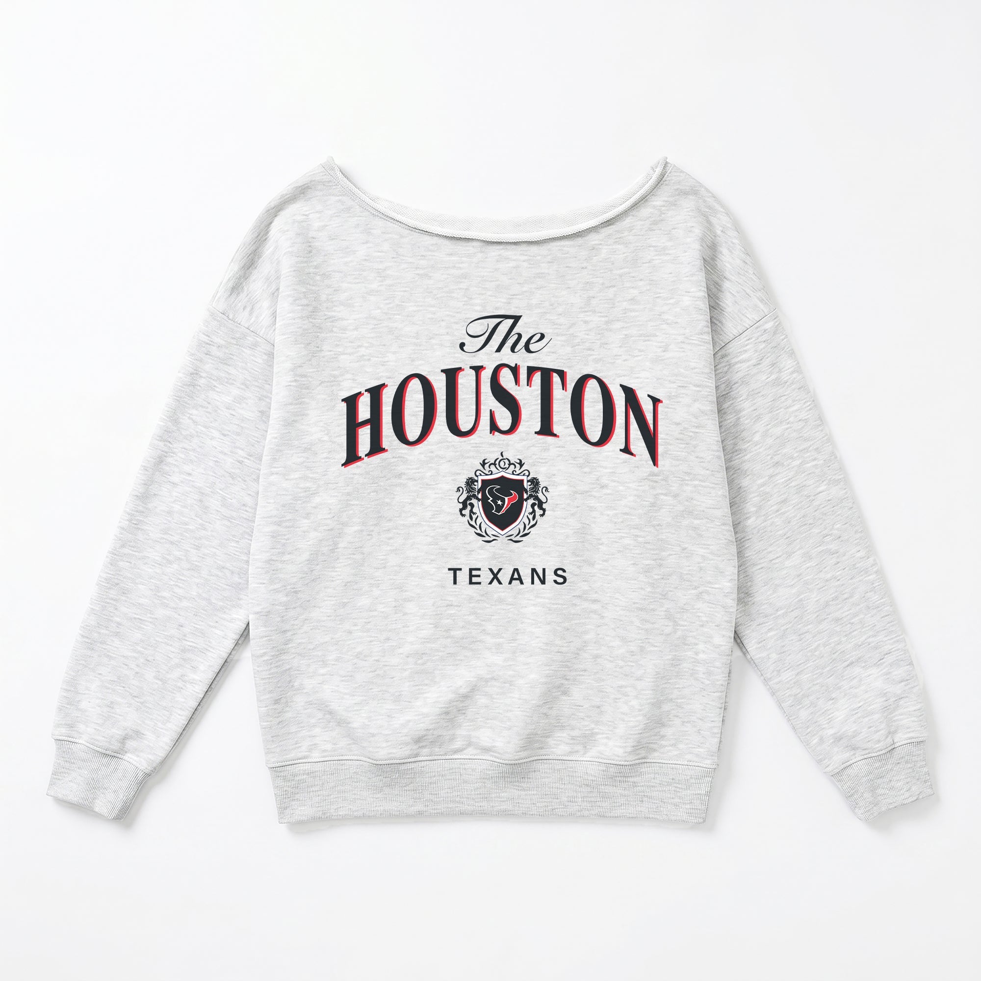 HOUSTON TEXANS OFFSIDES ENERGY RELAXED OFF-SHOULDER TOP