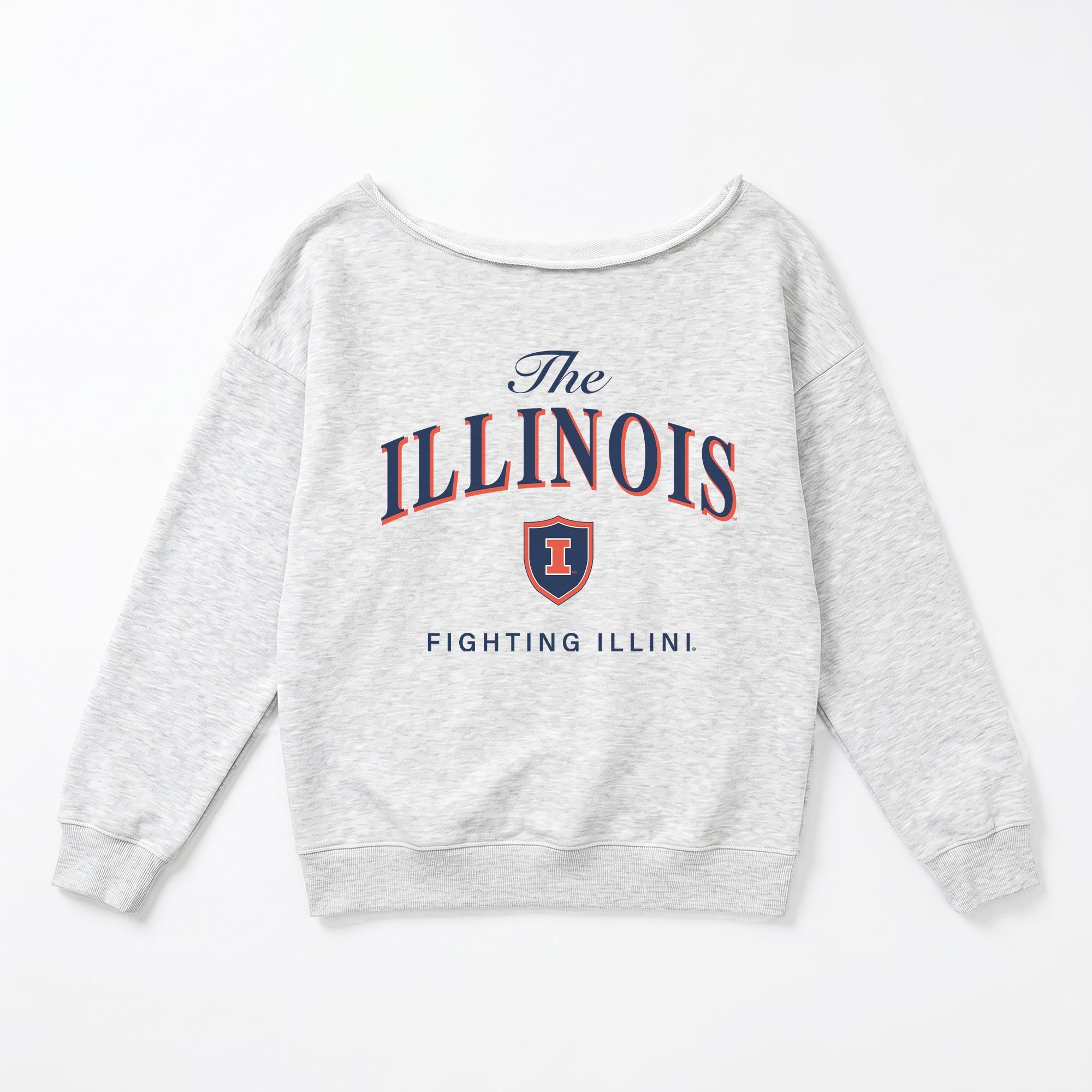ILLINOIS FIGHTING ILLINI OFFSIDES ENERGY RELAXED OFF-SHOULDER TOP