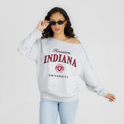 INDIANA HOOSIERS OFFSIDES ENERGY RELAXED OFF-SHOULDER TOP