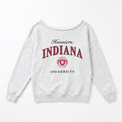 INDIANA HOOSIERS OFFSIDES ENERGY RELAXED OFF-SHOULDER TOP
