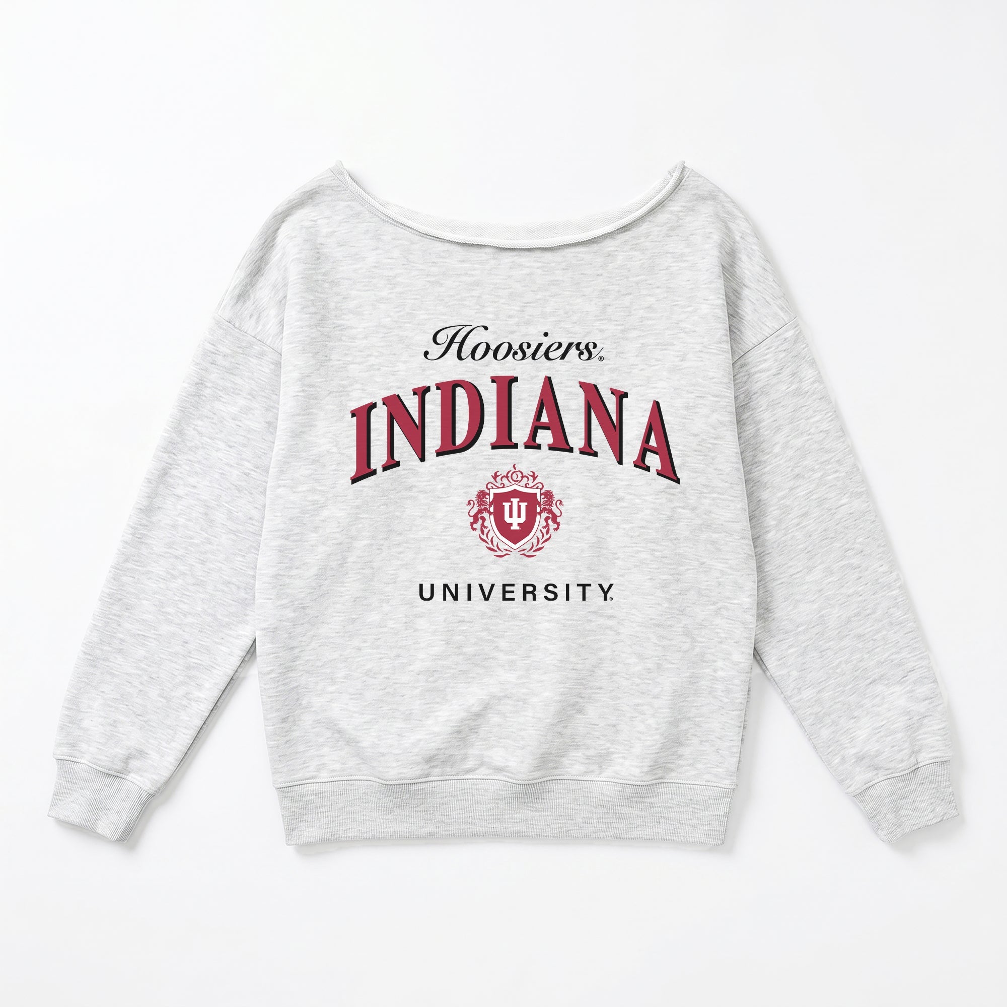 INDIANA HOOSIERS OFFSIDES ENERGY RELAXED OFF-SHOULDER TOP