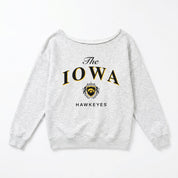 IOWA HAWKEYES OFFSIDES ENERGY RELAXED OFF-SHOULDER TOP