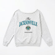 JACKSONVILLE JAGUARS OFFSIDES ENERGY RELAXED OFF-SHOULDER TOP