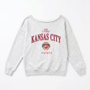 KANSAS CITY CHIEFS OFFSIDES ENERGY RELAXED OFF-SHOULDER TOP
