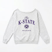 KANSAS STATE WILDCATS OFFSIDES ENERGY RELAXED OFF-SHOULDER TOP