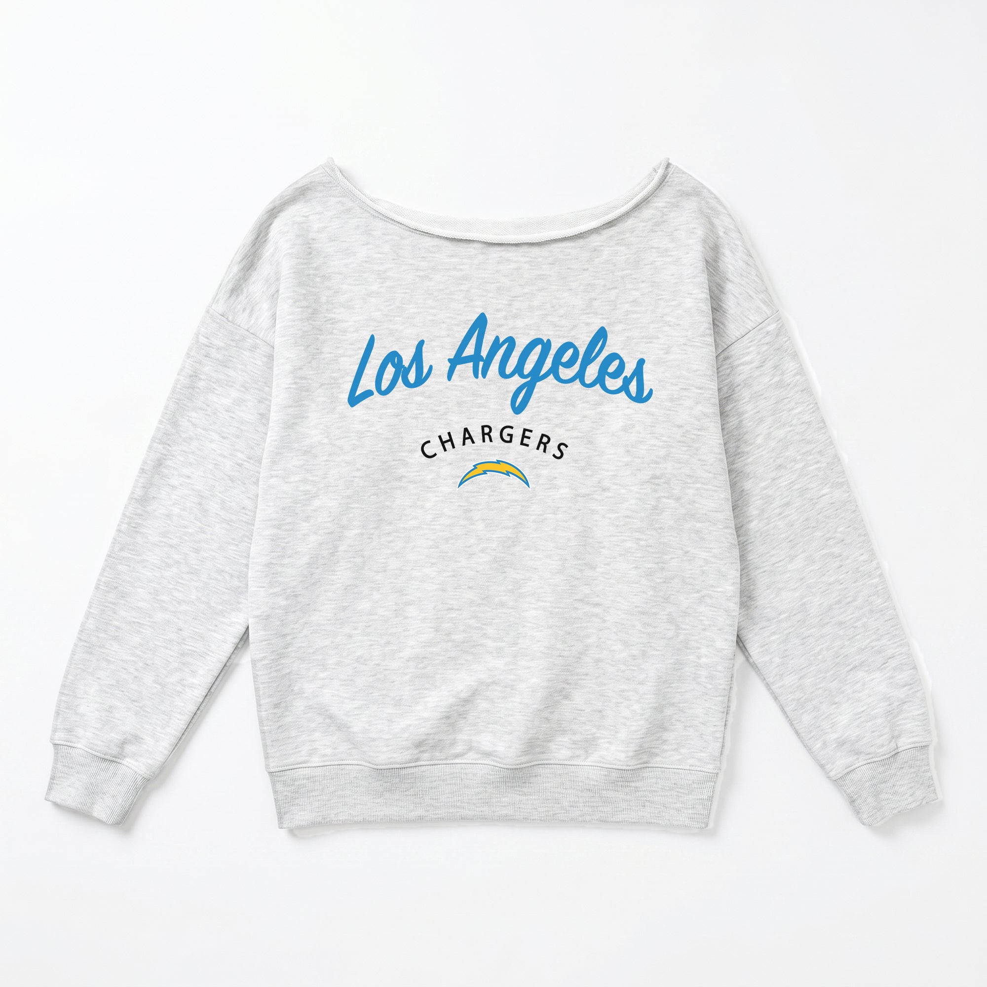 LOS ANGELES CHARGERS LEGACY STANDARD RELAXED OFF-SHOULDER TOP