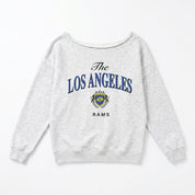LOS ANGELES RAMS OFFSIDES ENERGY RELAXED OFF-SHOULDER TOP