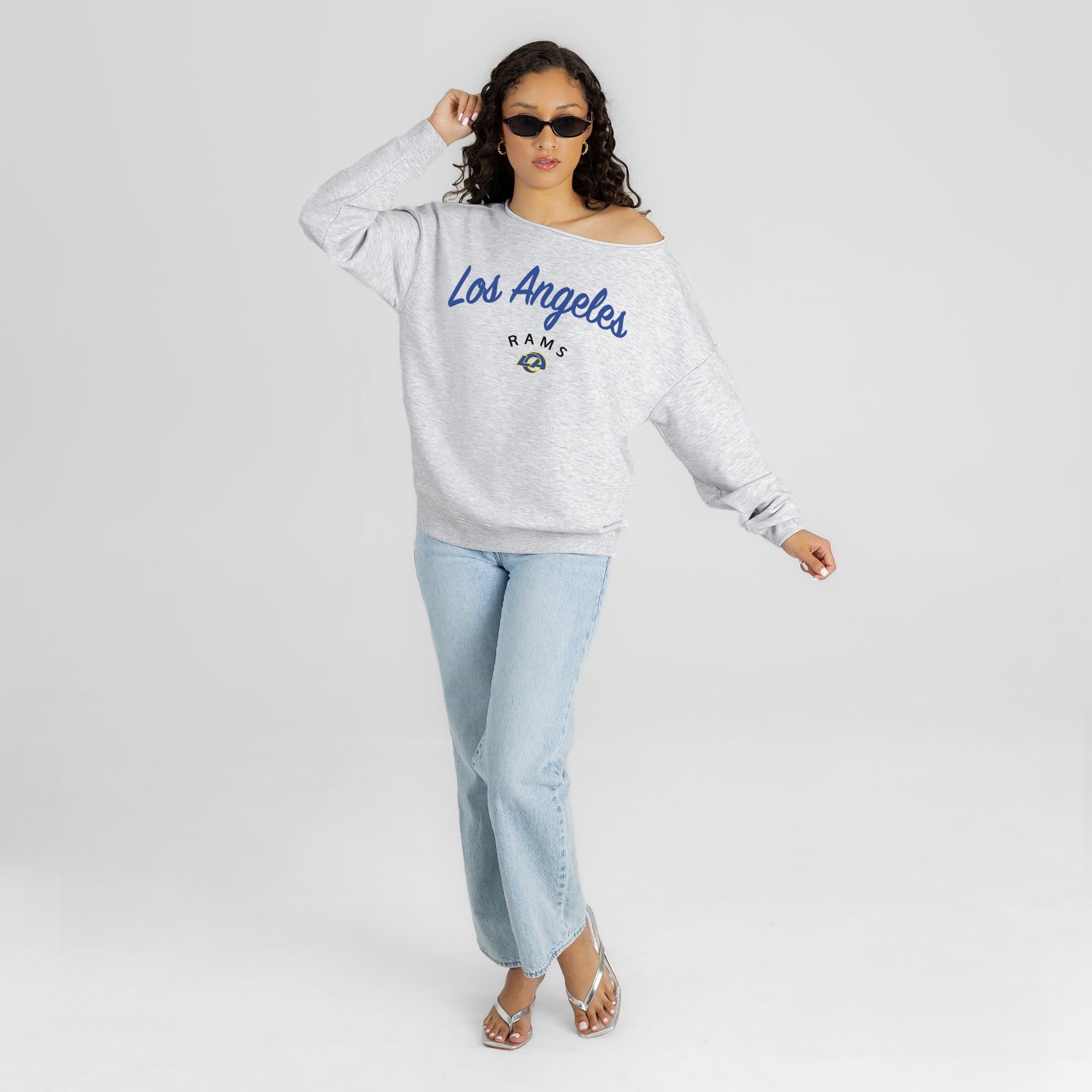 LOS ANGELES RAMS LEGACY STANDARD RELAXED OFF-SHOULDER TOP