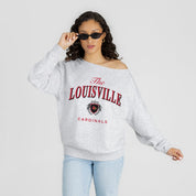 LOUISVILLE CARDINALS OFFSIDES ENERGY RELAXED OFF-SHOULDER TOP