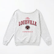 LOUISVILLE CARDINALS OFFSIDES ENERGY RELAXED OFF-SHOULDER TOP