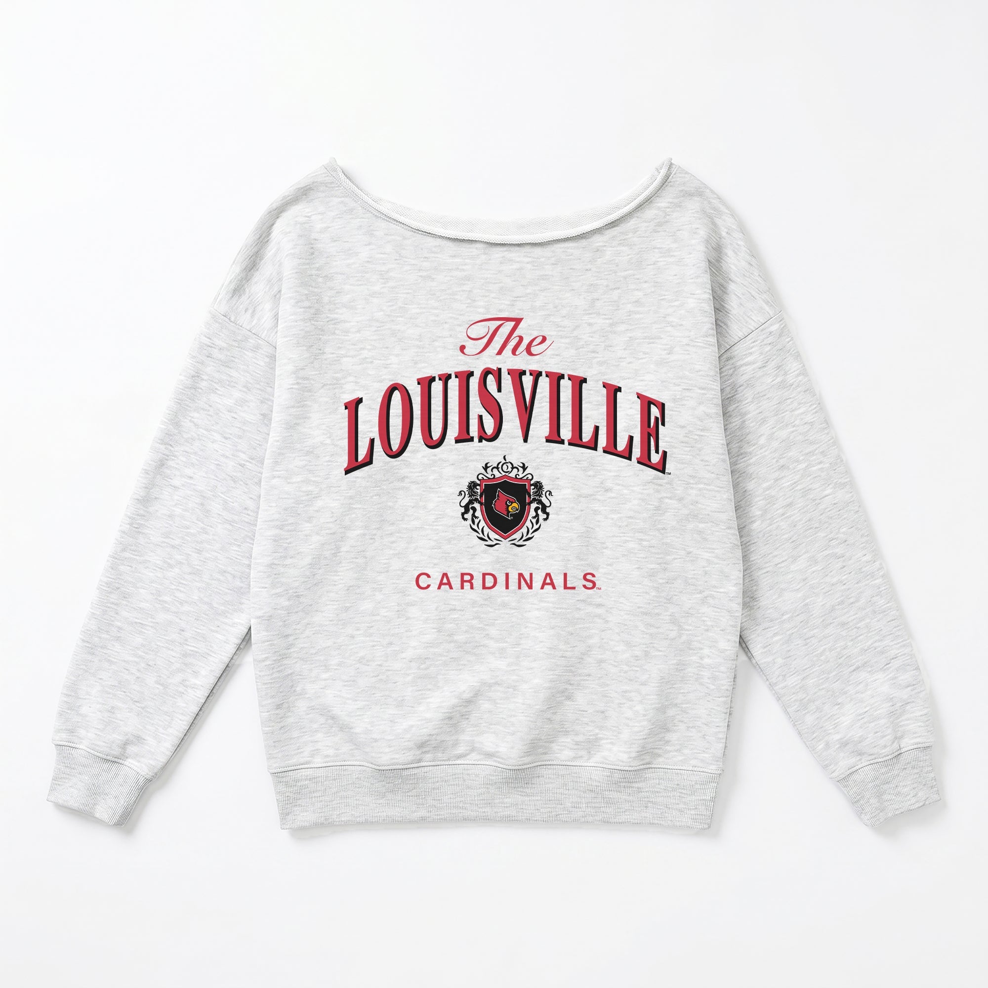 LOUISVILLE CARDINALS OFFSIDES ENERGY RELAXED OFF-SHOULDER TOP