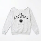 LAS VEGAS RAIDERS OFFSIDES ENERGY RELAXED OFF-SHOULDER TOP