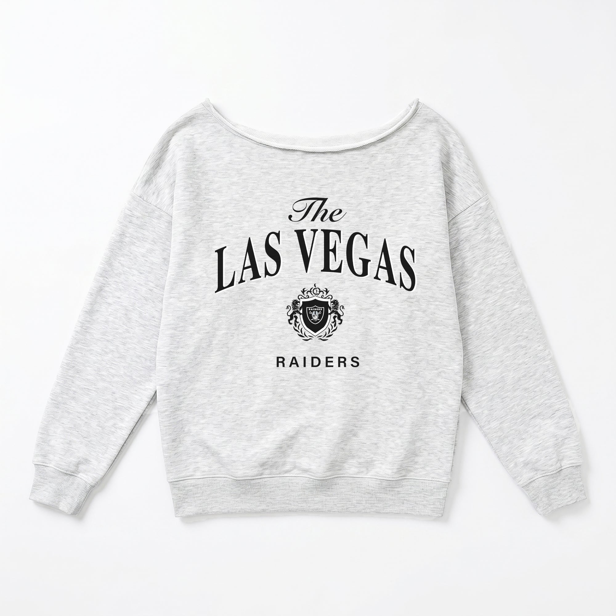LAS VEGAS RAIDERS OFFSIDES ENERGY RELAXED OFF-SHOULDER TOP