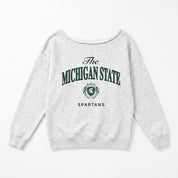 MICHIGAN STATE SPARTANS OFFSIDES ENERGY RELAXED OFF-SHOULDER TOP