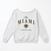 MIAMI HURRICANES OFFSIDES ENERGY RELAXED OFF-SHOULDER TOP