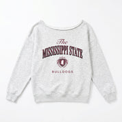 MISSISSIPPI STATE BULLDOGS OFFSIDES ENERGY RELAXED OFF-SHOULDER TOP