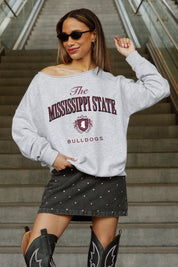 MISSISSIPPI STATE BULLDOGS OFFSIDES ENERGY RELAXED OFF-SHOULDER TOP