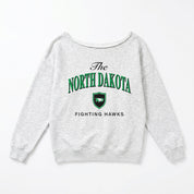 NORTH DAKOTA FIGHTING HAWKS OFFSIDES ENERGY RELAXED OFF-SHOULDER TOP