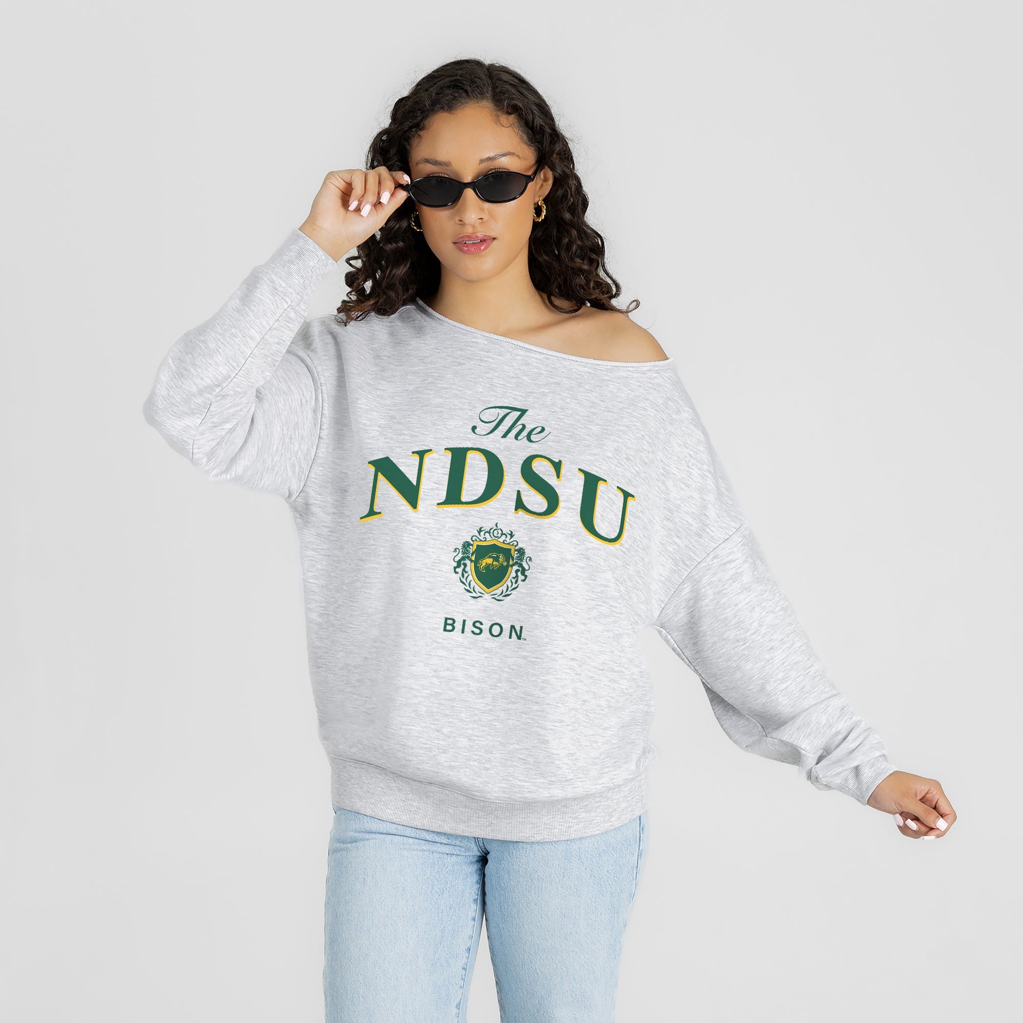 NORTH DAKOTA STATE BISON OFFSIDES ENERGY RELAXED OFF-SHOULDER TOP