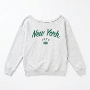 NEW YORK JETS LEGACY STANDARD RELAXED OFF-SHOULDER TOP