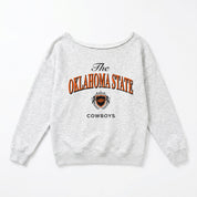 OKLAHOMA STATE COWBOYS OFFSIDES ENERGY RELAXED OFF-SHOULDER TOP