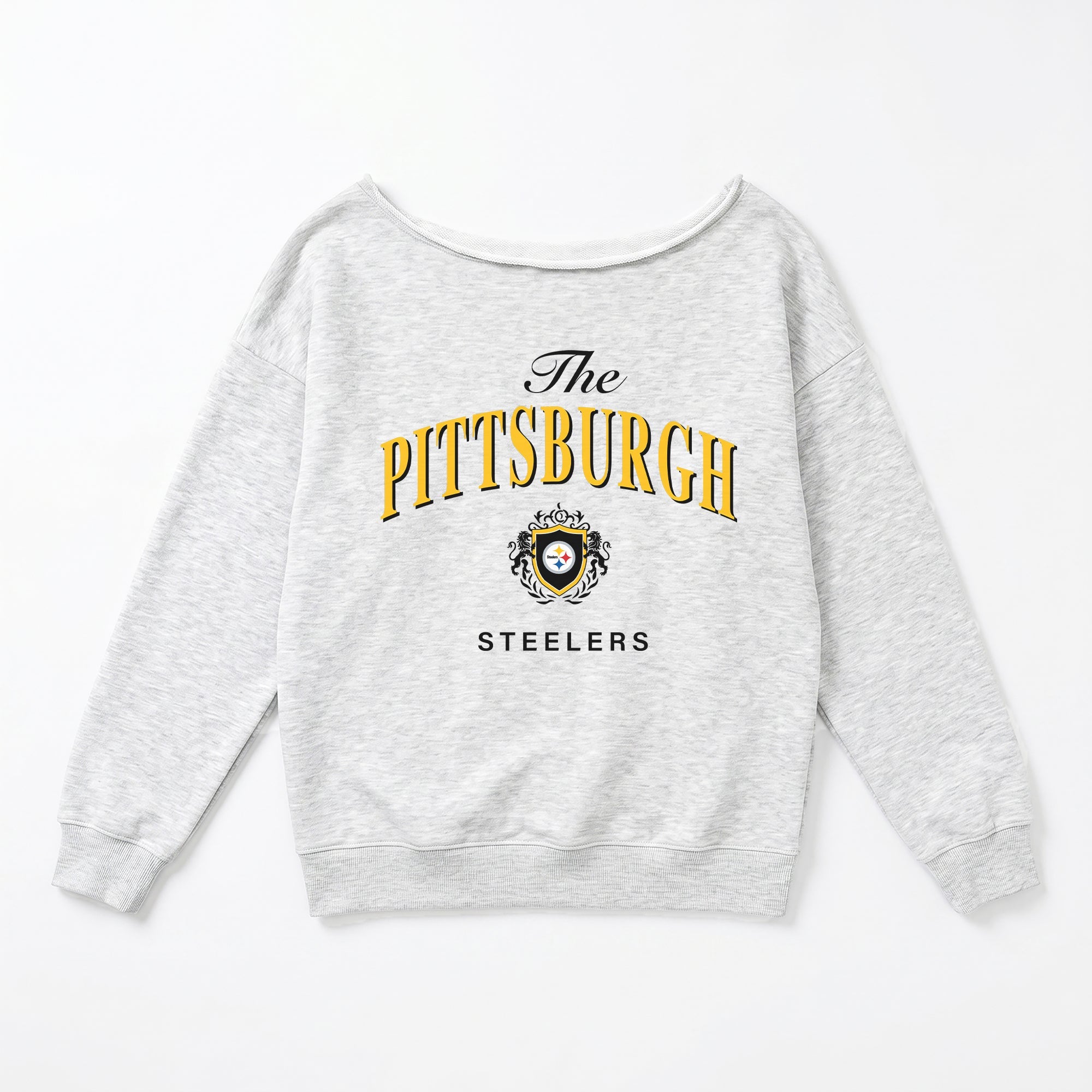 PITTSBURGH STEELERS OFFSIDES ENERGY RELAXED OFF-SHOULDER TOP