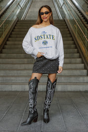 SOUTH DAKOTA STATE JACKRABBITS OFFSIDES ENERGY RELAXED OFF-SHOULDER TOP