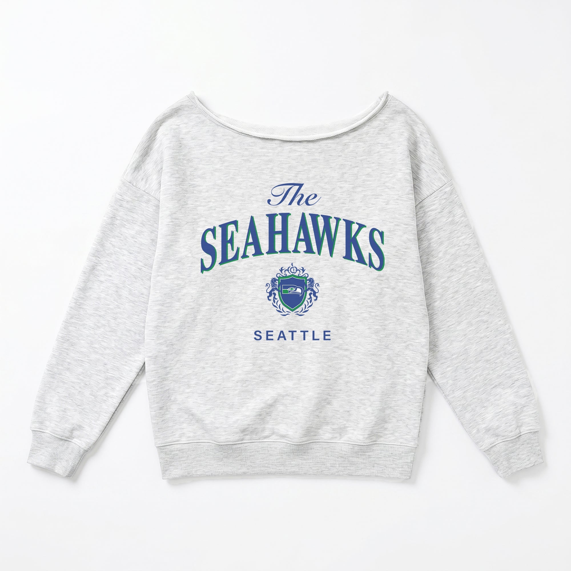 SEATTLE SEAHAWKS OFFSIDES ENERGY RELAXED OFF-SHOULDER TOP