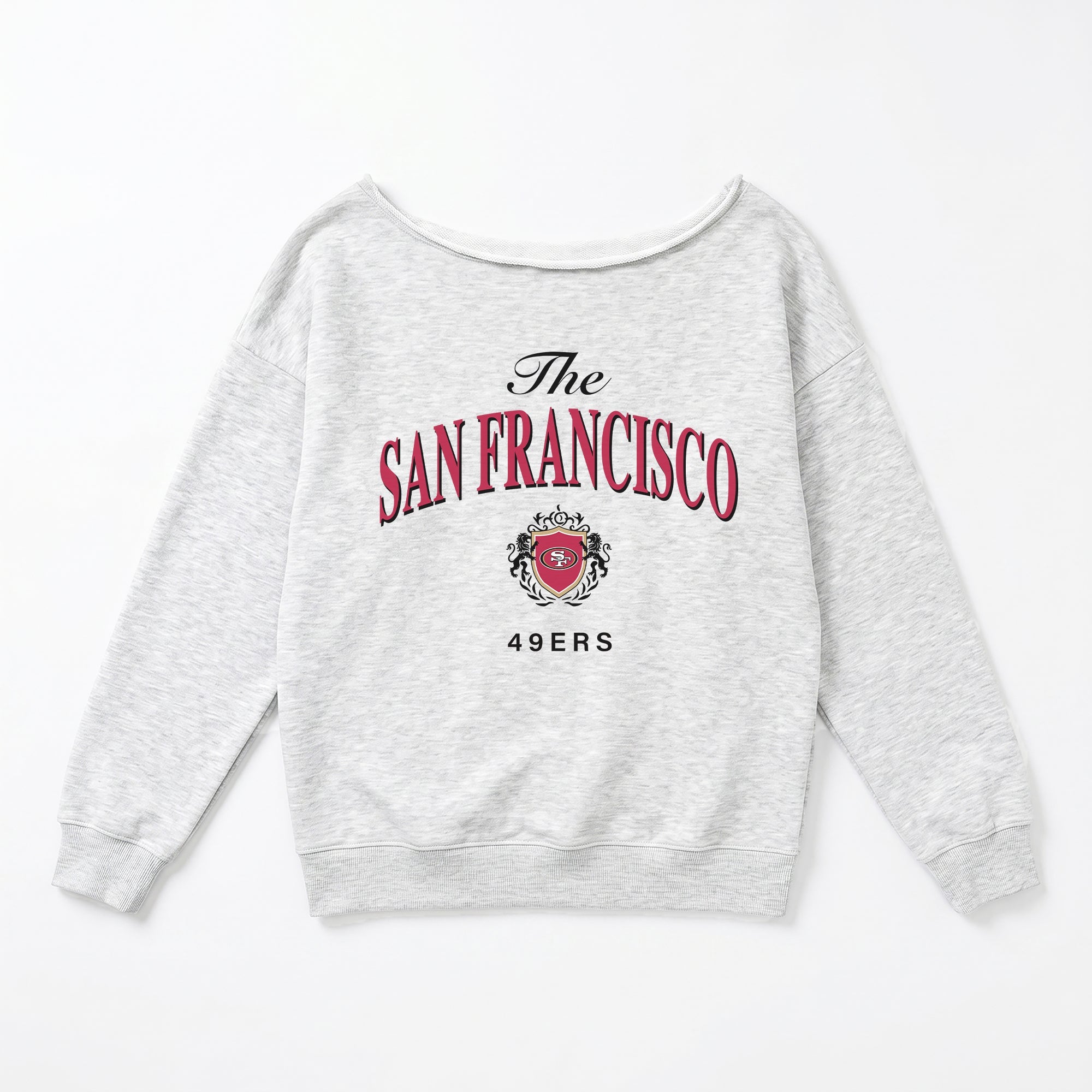 SAN FRANCISCO 49ERS OFFSIDES ENERGY RELAXED OFF-SHOULDER TOP