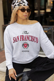 SAN FRANCISCO 49ERS OFFSIDES ENERGY RELAXED OFF-SHOULDER TOP