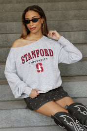 STANFORD CARDINAL OFFSIDES ENERGY RELAXED OFF-SHOULDER TOP