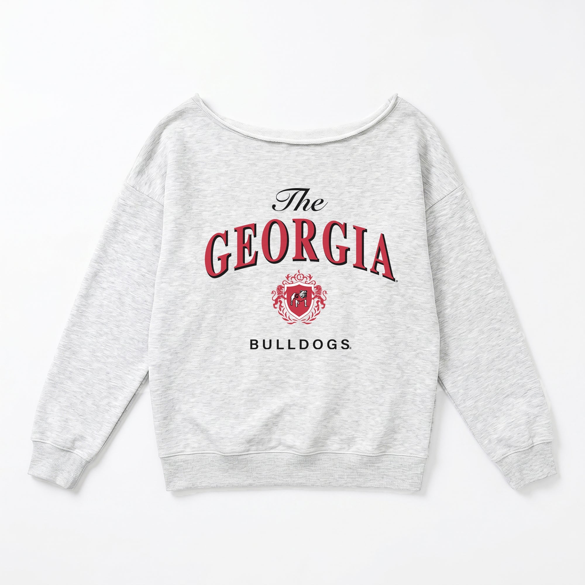 GEORGIA BULLDOGS OFFSIDES ENERGY RELAXED OFF-SHOULDER TOP