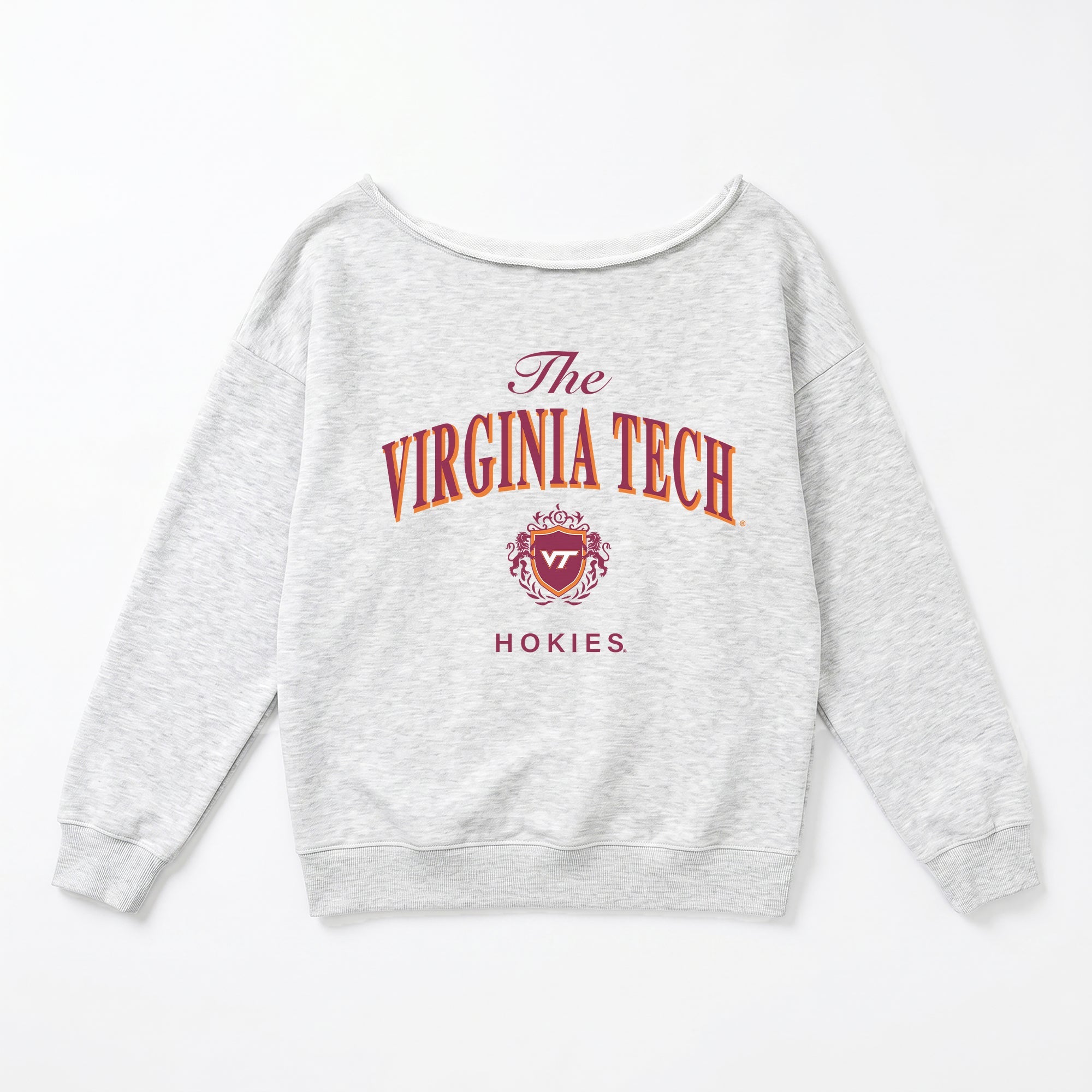 VIRGINIA TECH HOKIES OFFSIDES ENERGY RELAXED OFF-SHOULDER TOP